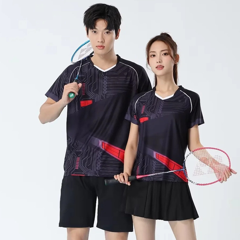 Table Tennis Training - 남성 배드민턴 티셔츠 빠른 건조 탁구