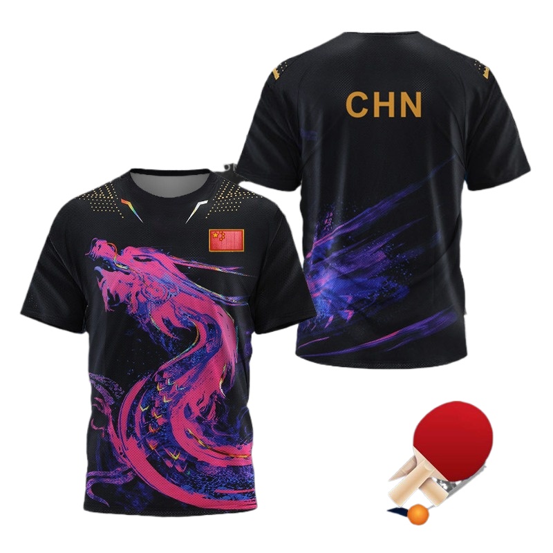 Table Tennis Zhang Jike - 중국 드래곤 탁구 그래픽 T 셔츠
