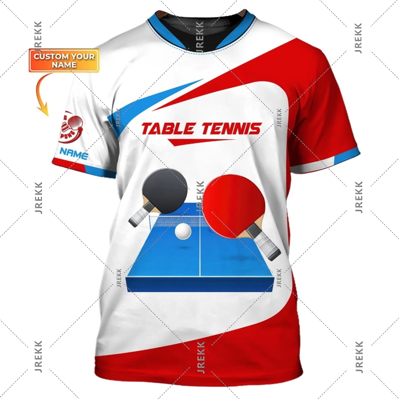 탁구 T 셔츠 남성용 의류 빠른 건조 탁구 반팔 O 넥 - Table Tennis Name 리뷰 및 가격