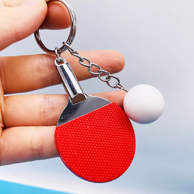 7 색 귀여운 탁구 라켓 펜던트 기념품 탁구 공 열쇠  - Table Tennis Balls 리뷰 및 가격