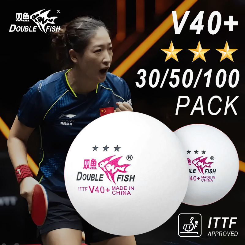 더블 피쉬 3 스타 V40+ 30/50/100 Pcs  - Table Tennis Game Pc 리뷰 및 가격