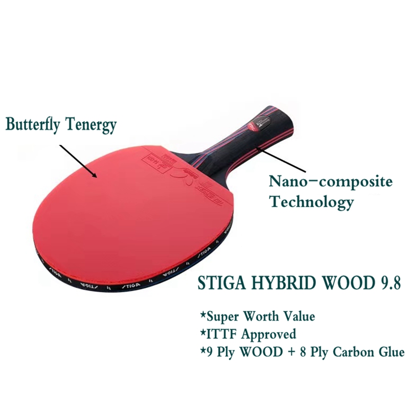 STIGA-Hybrid Wood 9.8 탁구 라켓(탁구 - Table Tennis Hybrid Rubbers 리뷰 및 가격